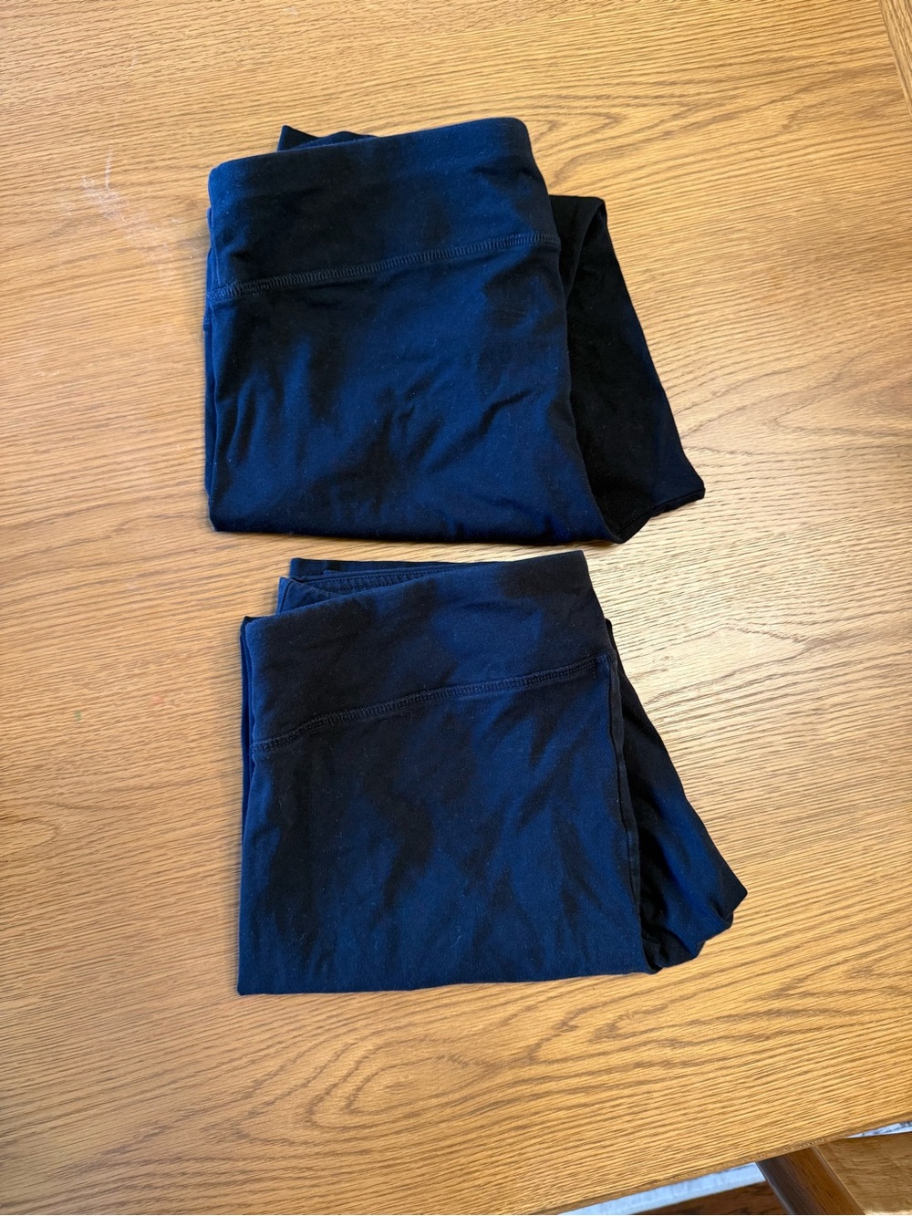 Women's Black Cotton Leggings - Set of 2